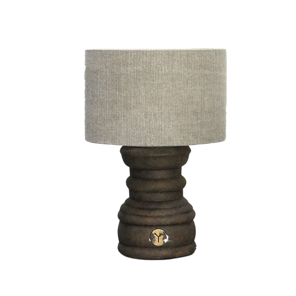 LAMP BALUSTER ROMANTIC MAJESTIC BROWN 15X30CM