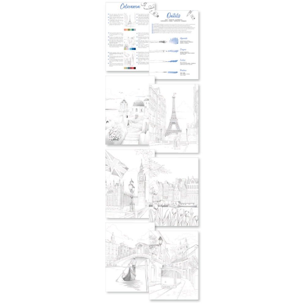 ODELIA PAD 20 PAPER SHEETS A4 CITIES 250G - Image 2