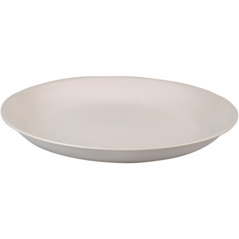 MINERAL REUSABLE UNBREAKABLE PLATE ROUND TAUPE