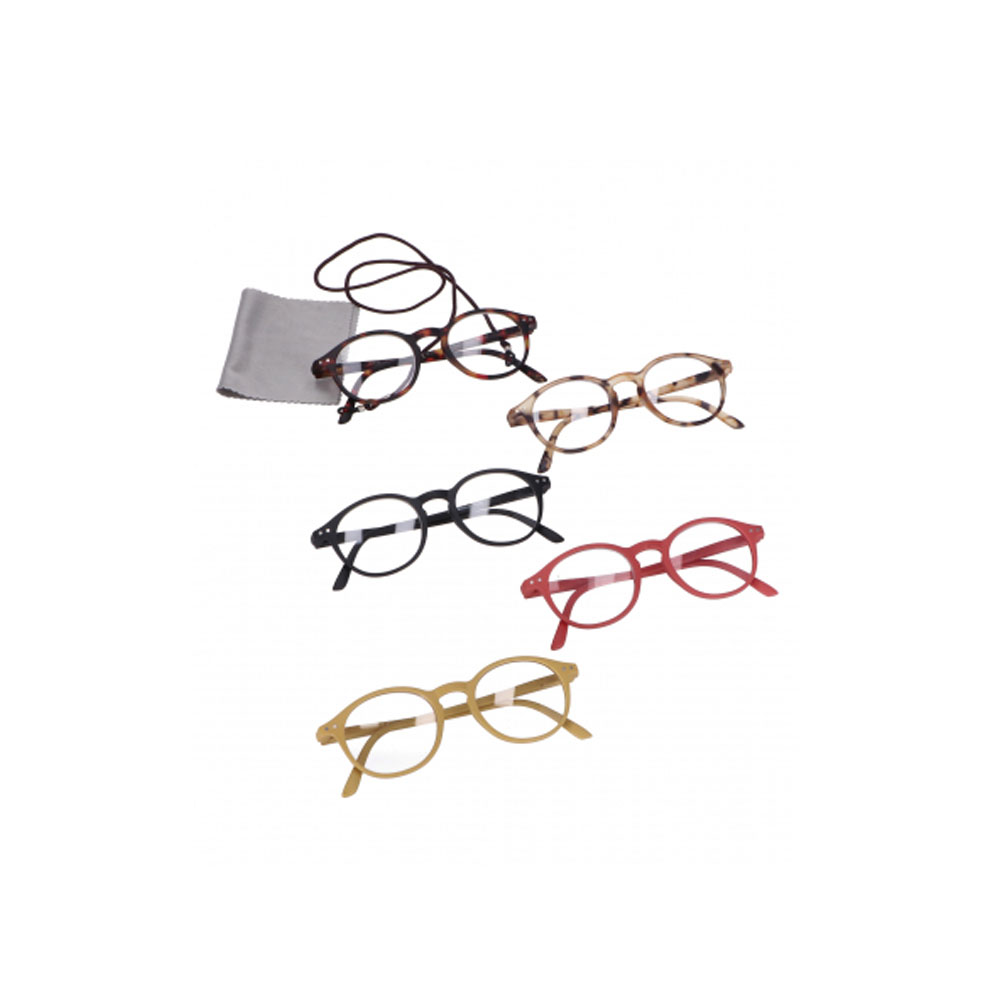PLASTIC READING GLASSES YORAM WITH DIPLAY ASSORTED 5 COLOURS