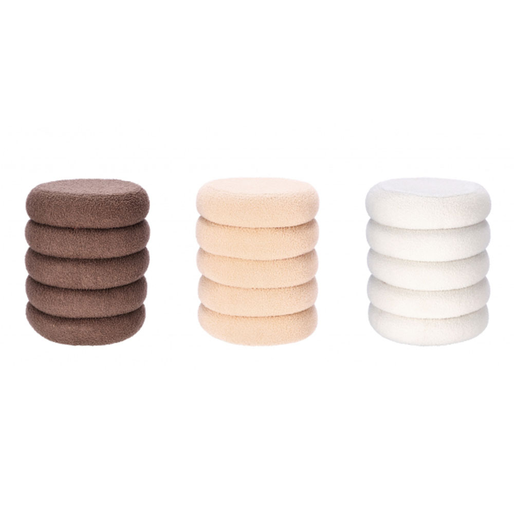 MICAH VELVET POUF ASSORTED 3 COLOURS 36X44CM