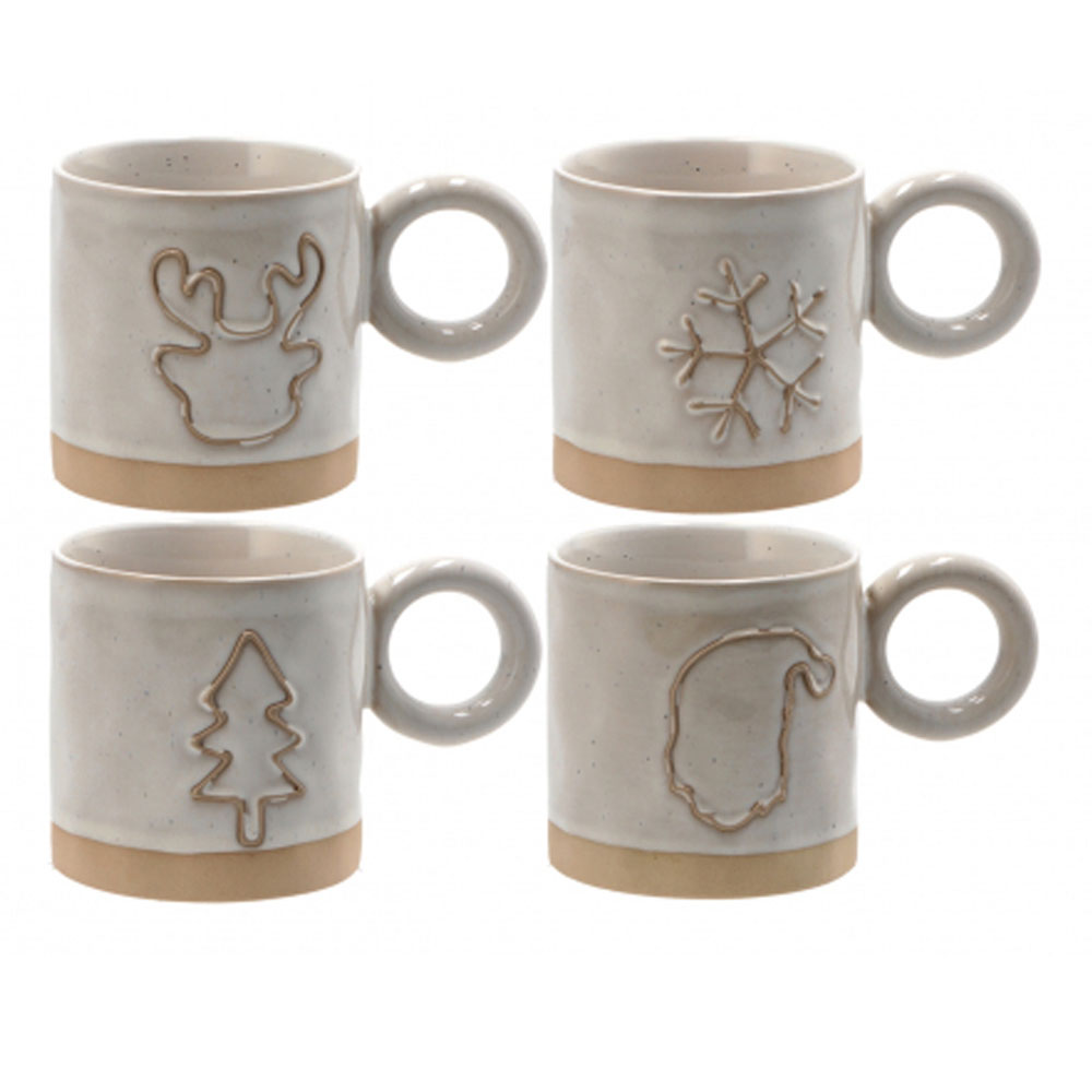 CERAMIC MUG ASSORTED 4 MODELS 8,5X9CM