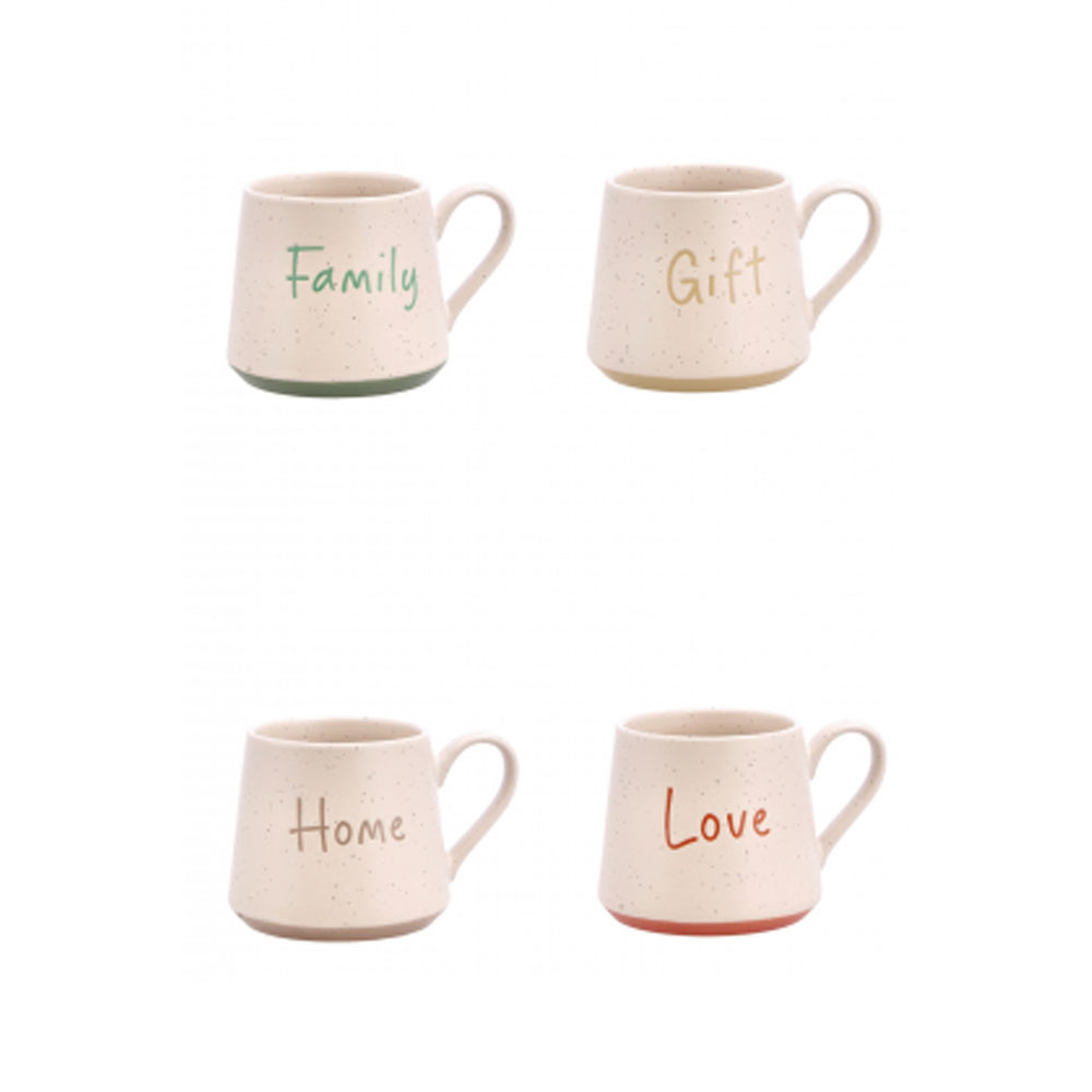 CERAMIC MUG JUNA ASSORTED 4 COLOURS 10.5X9CM