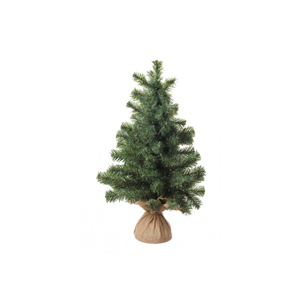 CHRISTMAS TREE WITH JUTE BASE 11X60CM