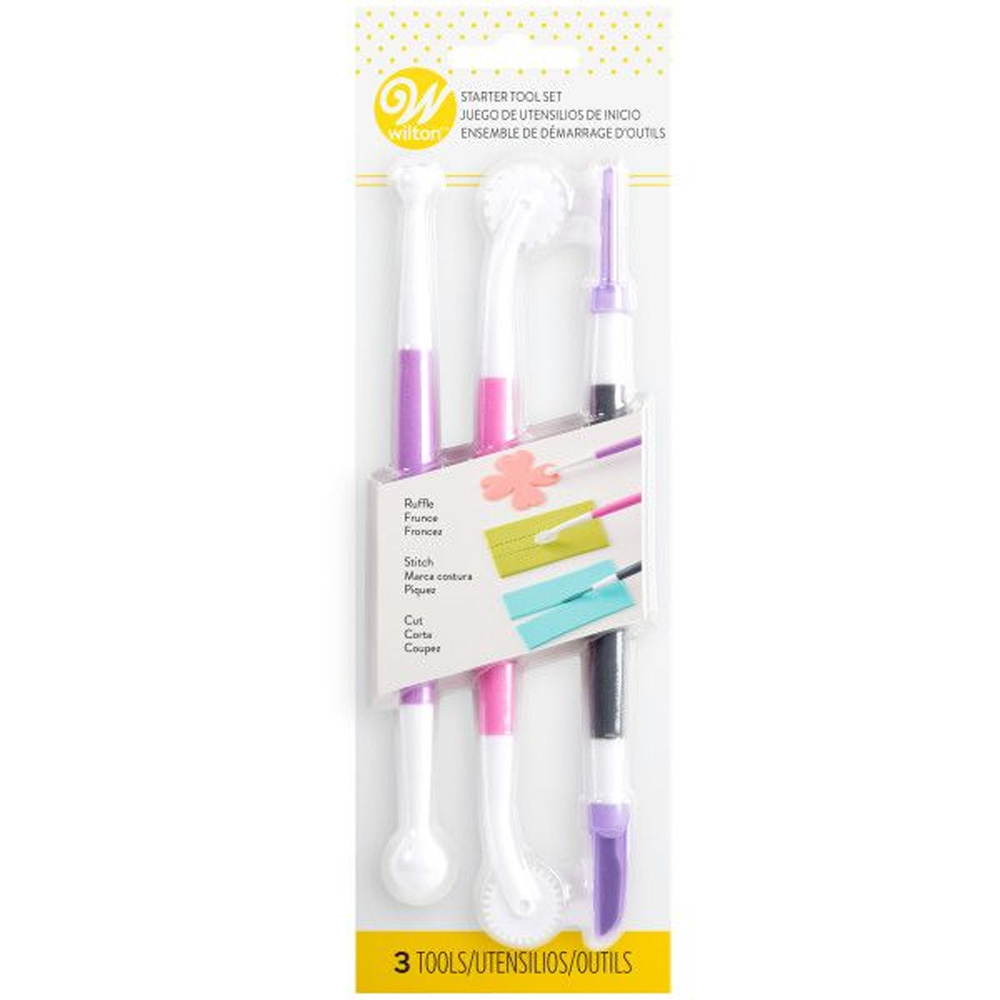 SET OF 3 WILTON FONDANT AND GUM PASTE STARTER TOOL