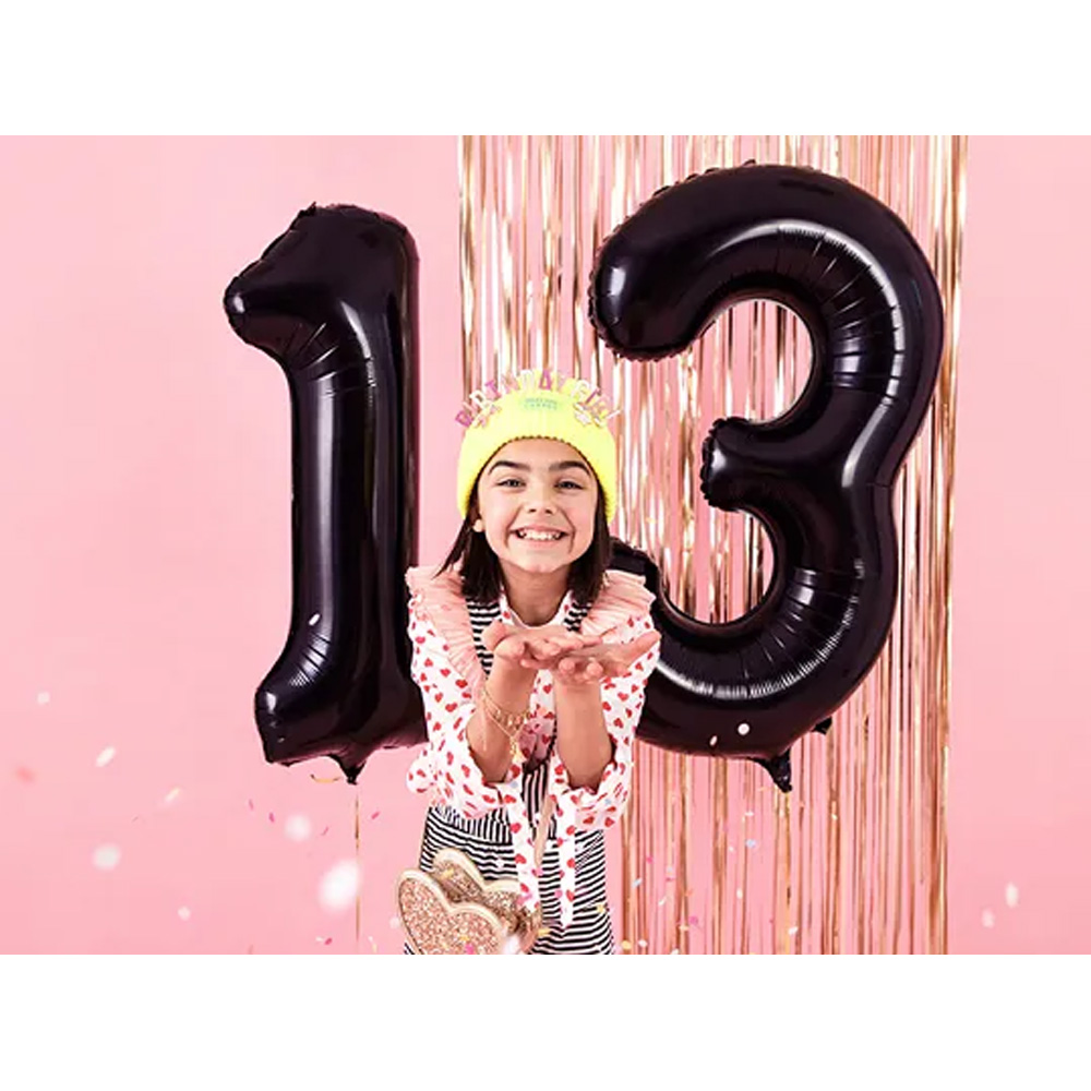 FOIL BALLOON NUMBER BLACK 86CM - Image 4