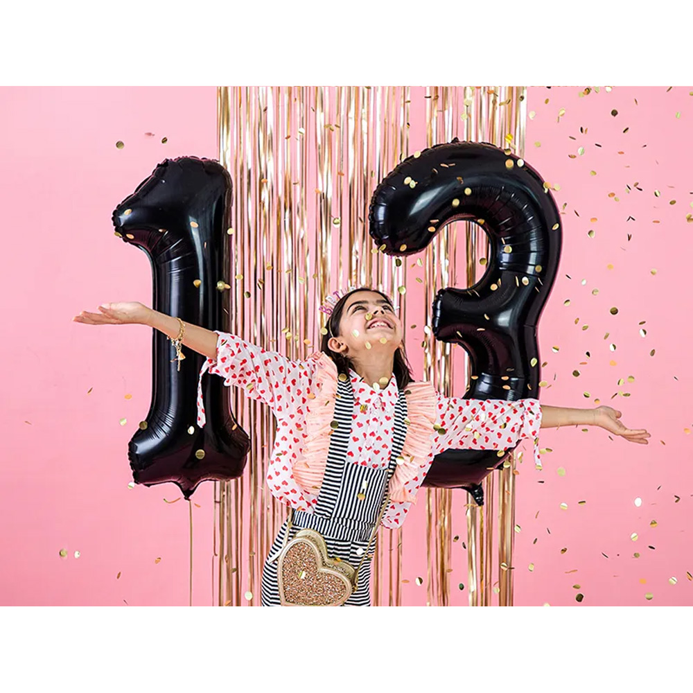 FOIL BALLOON NUMBER BLACK 86CM - Image 5