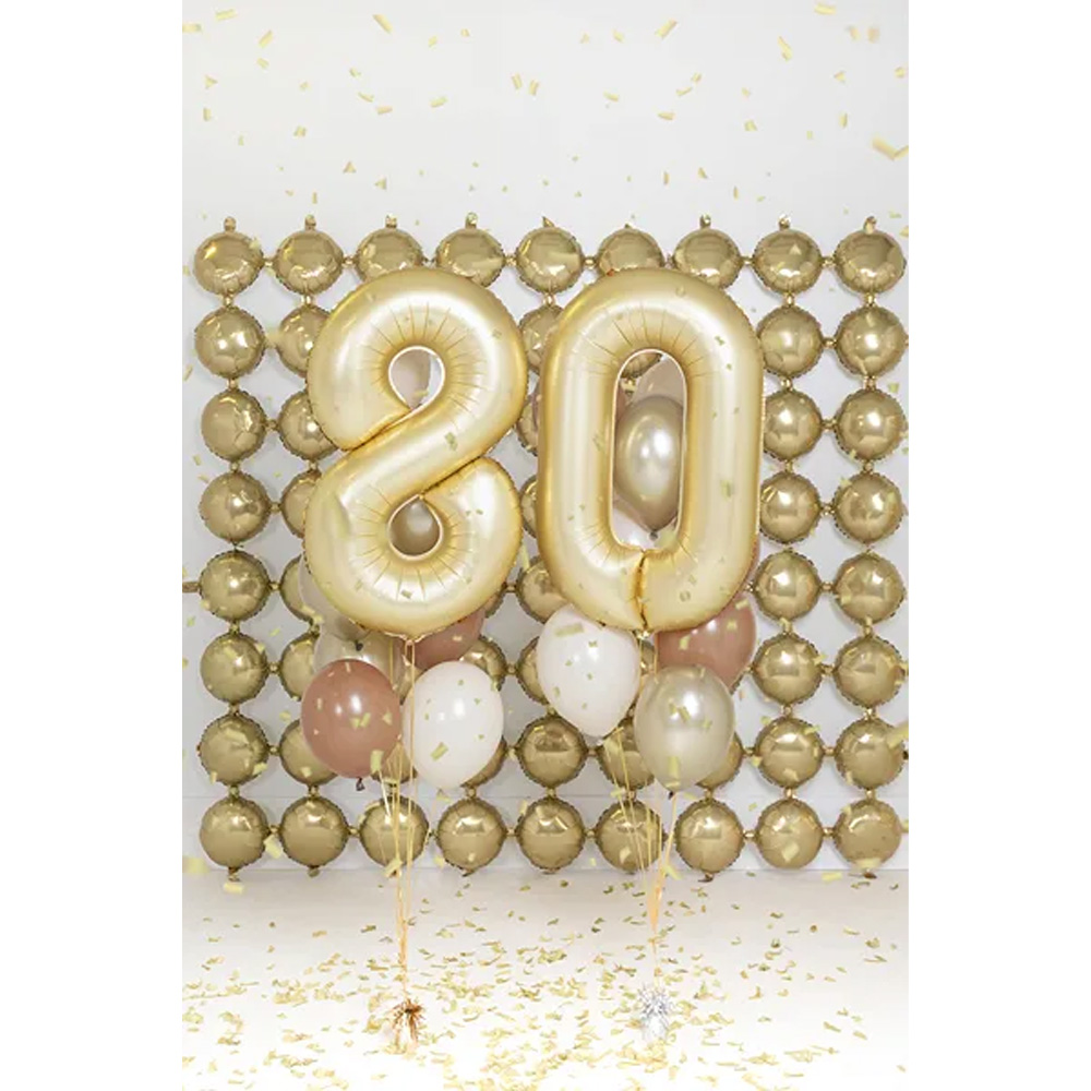 FOIL BALLOON NUMBER SATIN GOLD 86CM - Image 12