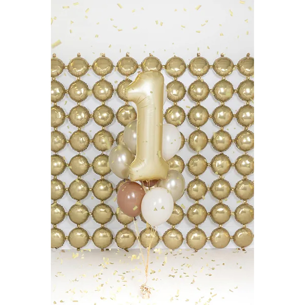 FOIL BALLOON NUMBER SATIN GOLD 86CM - Image 3