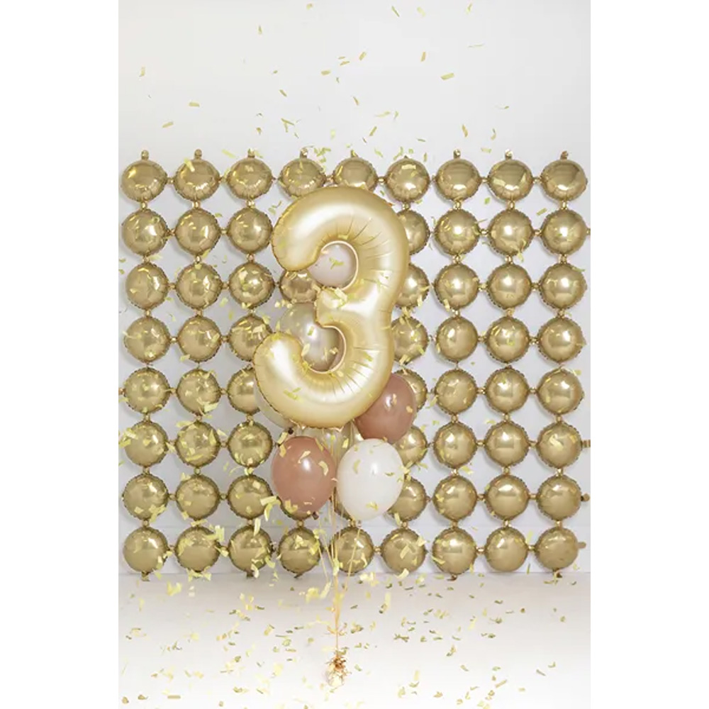 FOIL BALLOON NUMBER SATIN GOLD 86CM - Image 6