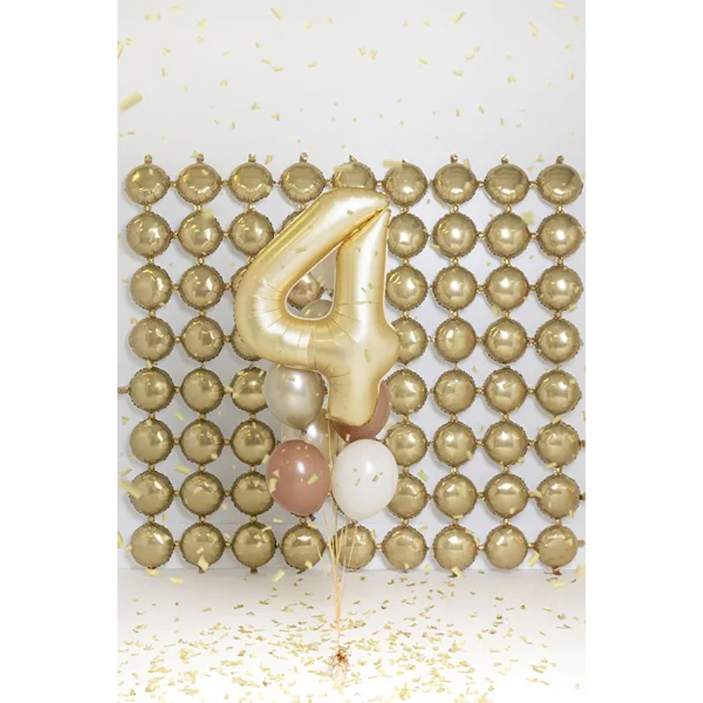 FOIL BALLOON NUMBER SATIN GOLD 86CM - Image 7