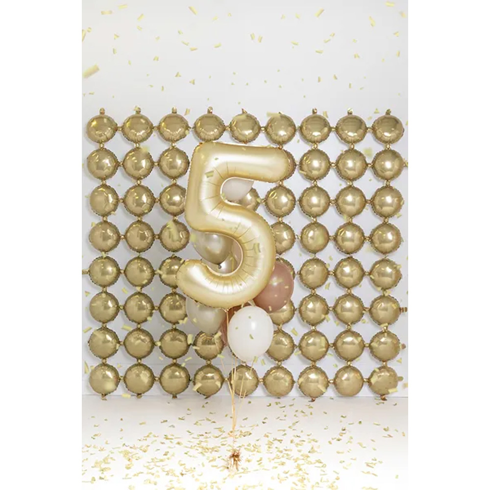 FOIL BALLOON NUMBER SATIN GOLD 86CM - Image 8