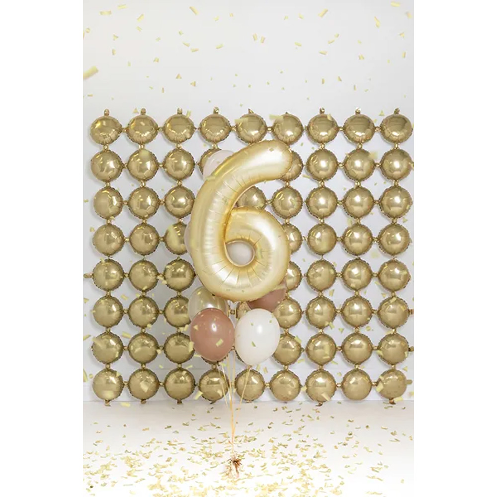 FOIL BALLOON NUMBER SATIN GOLD 86CM - Image 9