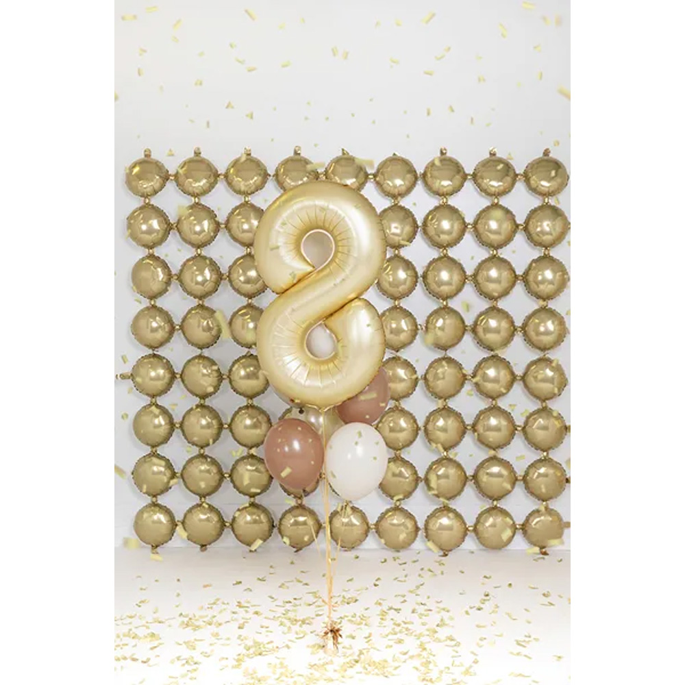 FOIL BALLOON NUMBER SATIN GOLD 86CM - Image 11