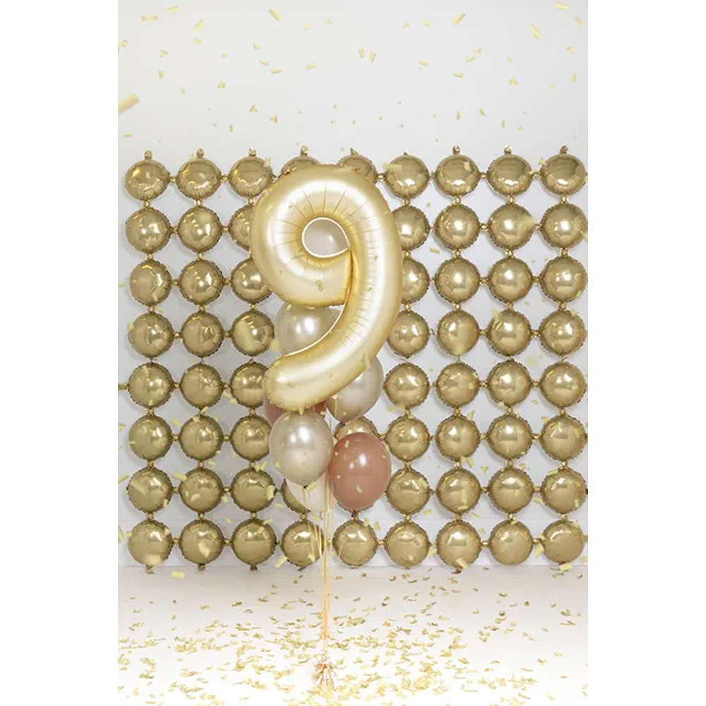FOIL BALLOON NUMBER SATIN GOLD 86CM - Image 13