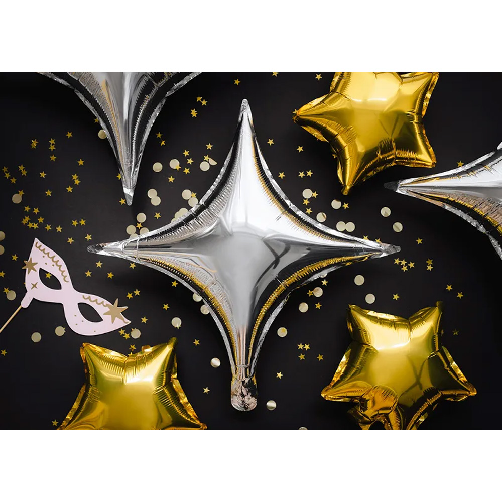 FOIL BALLOON 4-POINT STAR 45CM - Image 6