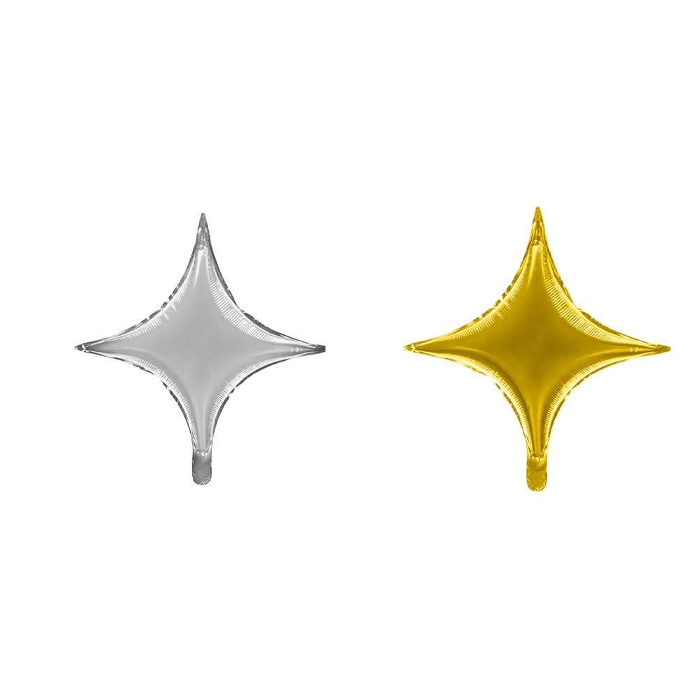 FOIL BALLOON 4-POINT STAR 45CM