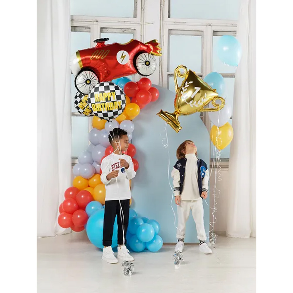 FOIL BALLOON CHECKERED FLAG HAPPY BIRTHDAY 45CM - Image 7