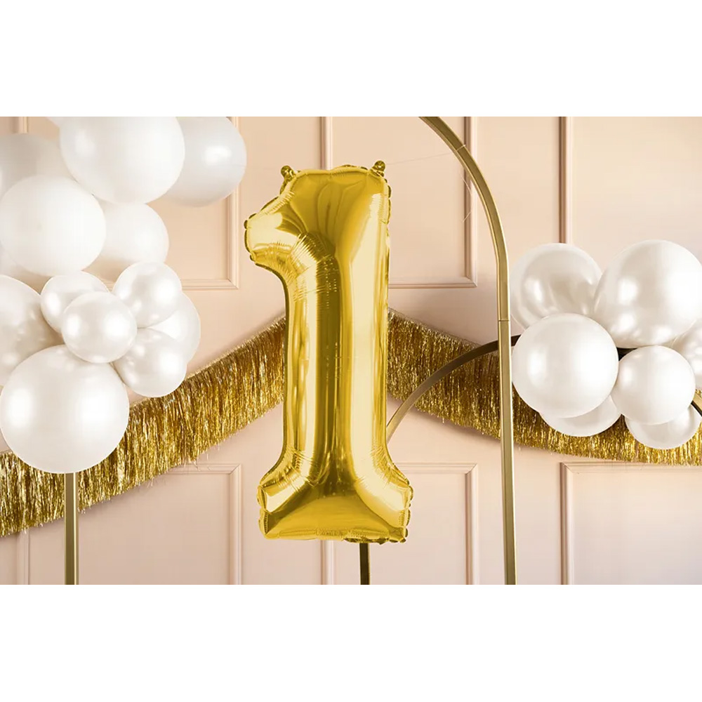 FOIL BALLOON NUMBER METALLIC LIGHT GOLD 72CM - Image 2