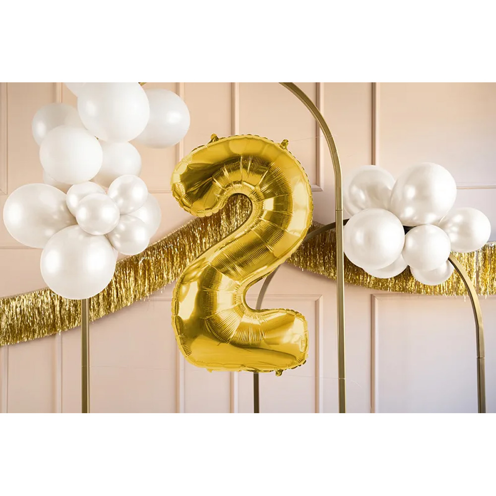 FOIL BALLOON NUMBER METALLIC LIGHT GOLD 72CM - Image 4