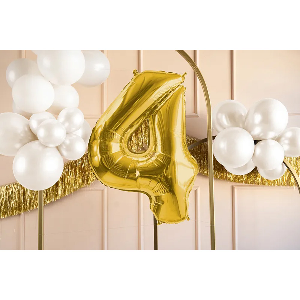 FOIL BALLOON NUMBER METALLIC LIGHT GOLD 72CM - Image 8