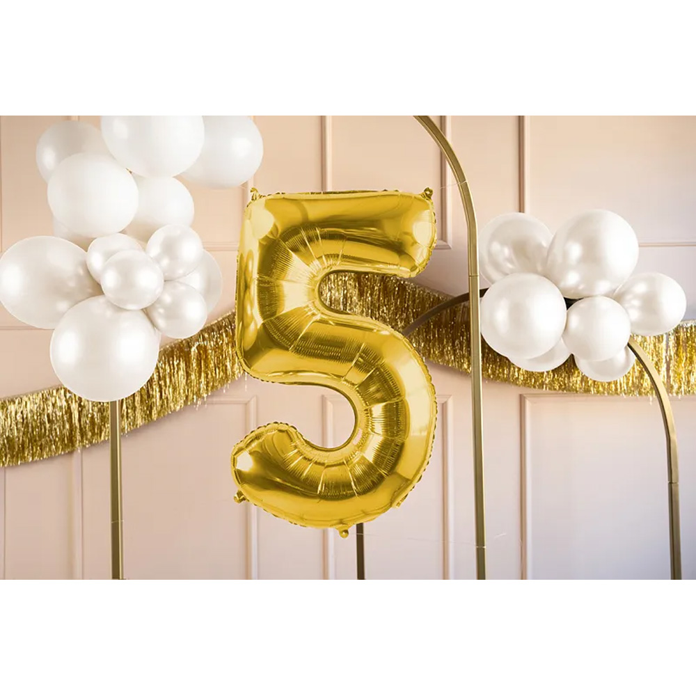 FOIL BALLOON NUMBER METALLIC LIGHT GOLD 72CM - Image 10