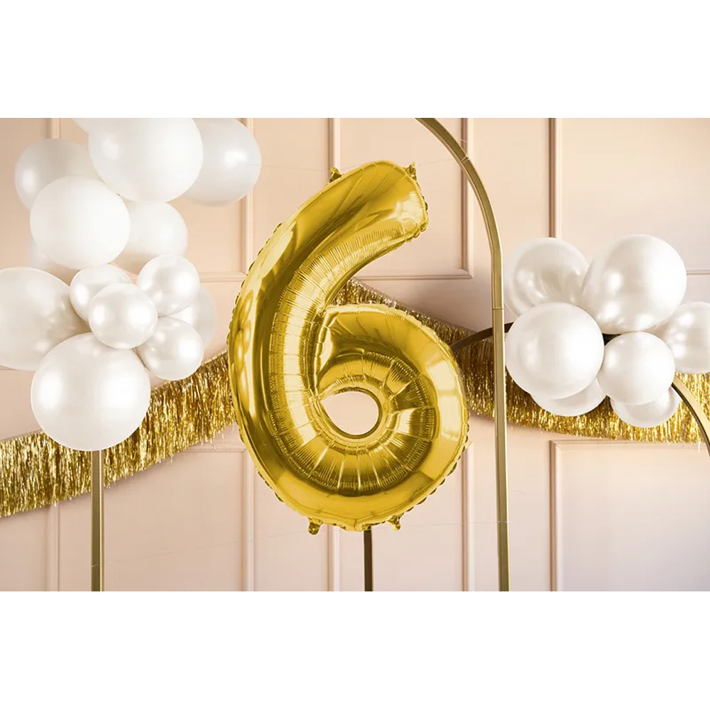 FOIL BALLOON NUMBER METALLIC LIGHT GOLD 72CM - Image 12