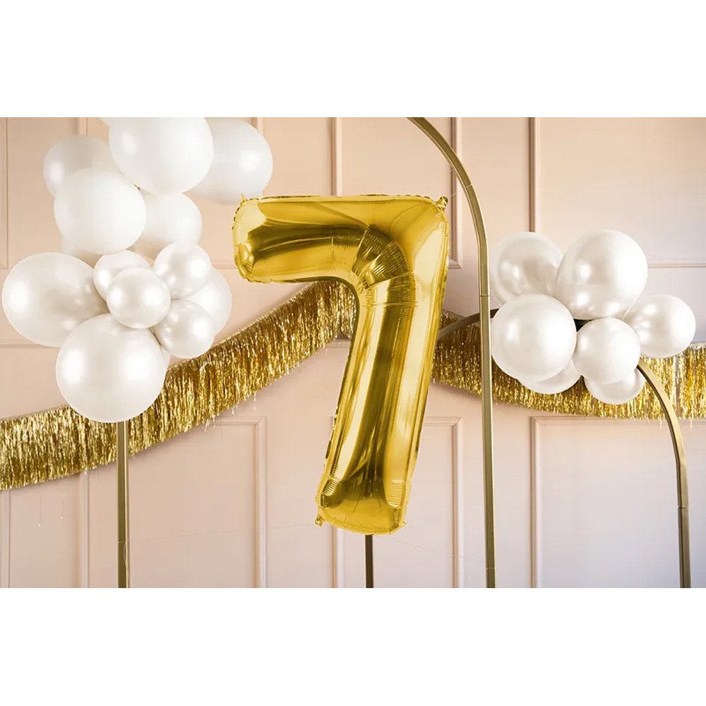 FOIL BALLOON NUMBER METALLIC LIGHT GOLD 72CM - Image 14