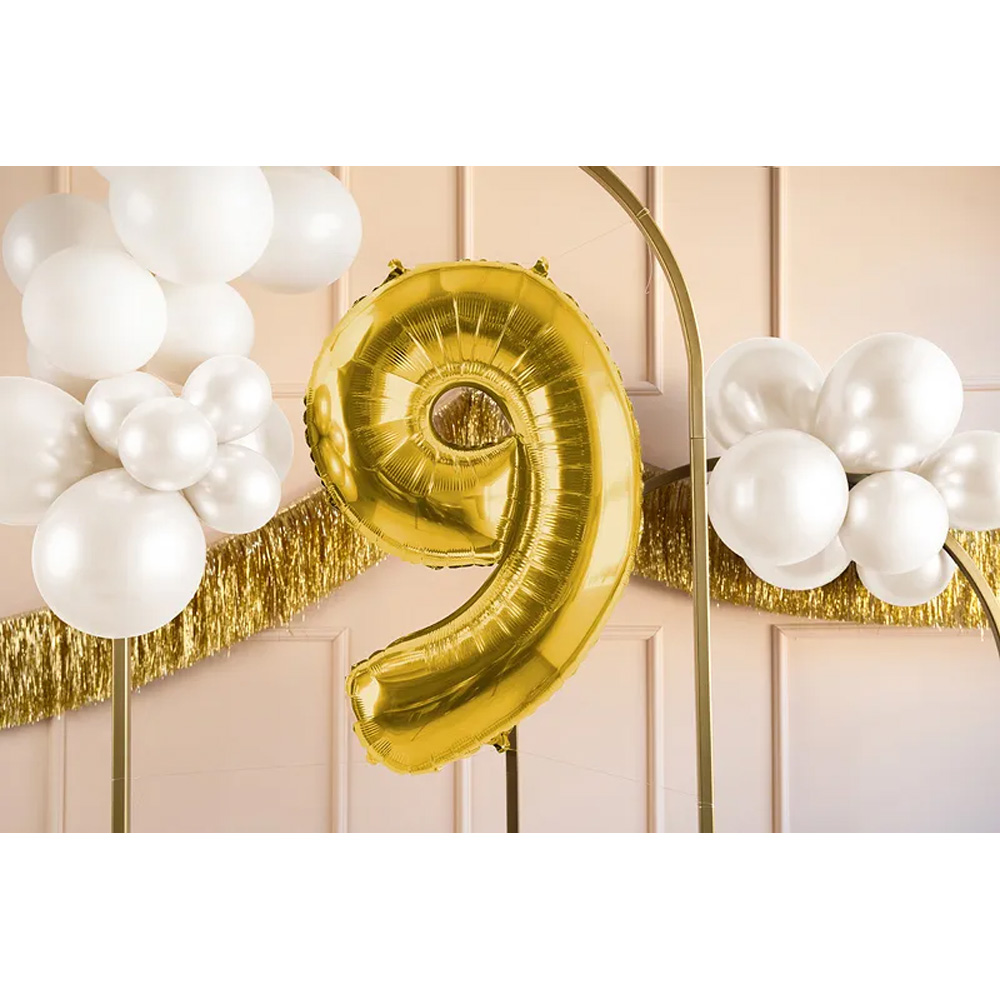 FOIL BALLOON NUMBER METALLIC LIGHT GOLD 72CM - Image 18