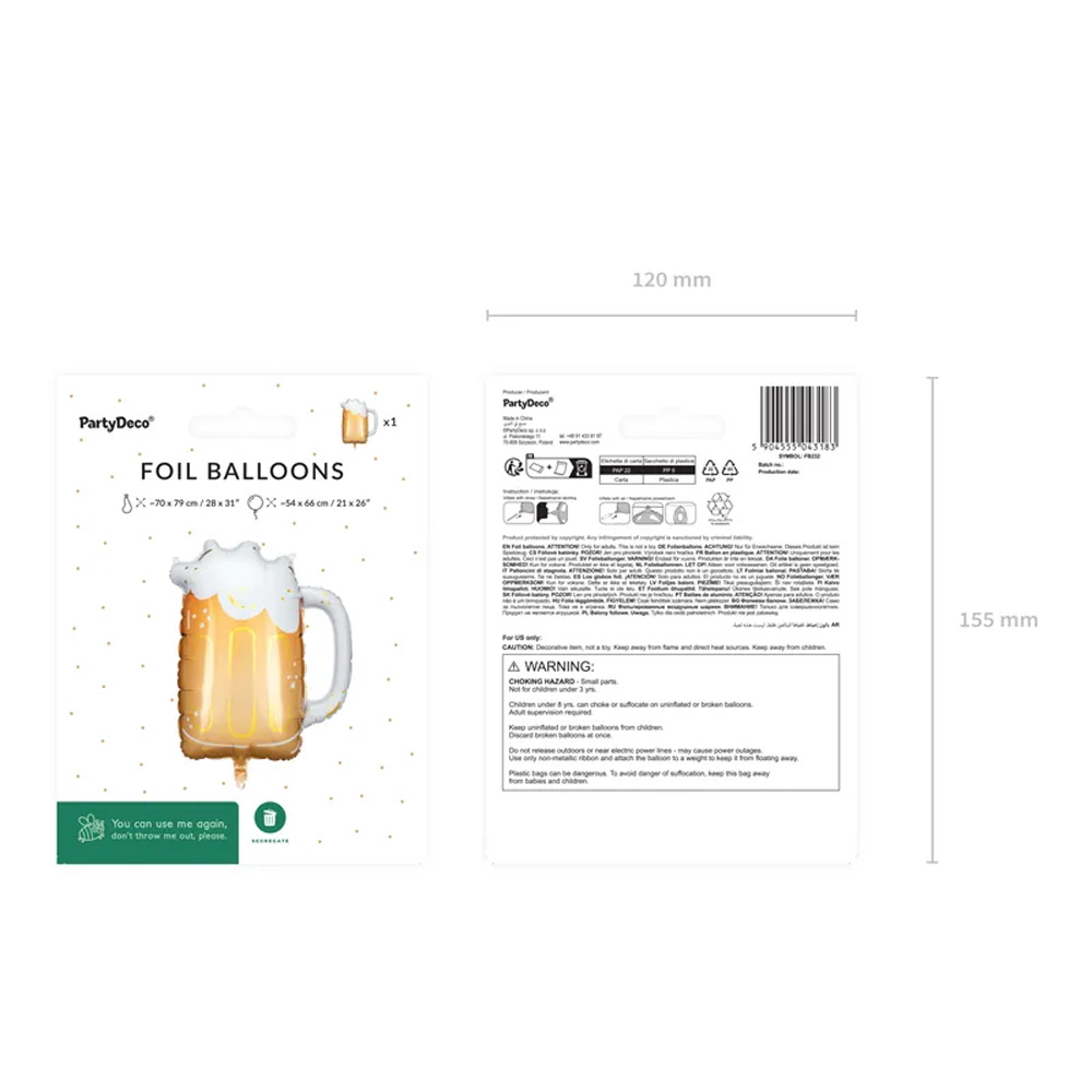 FOIL BALLOON BEER 66X54CM - Image 3