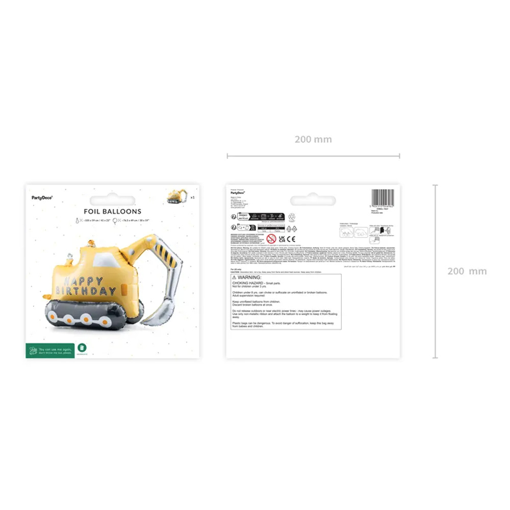 FOIL BALLOON EXCAVATOR 76.5X49CM - Image 3