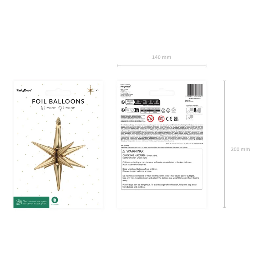 3D FOIL BALLOON STAR 70CM - Image 5
