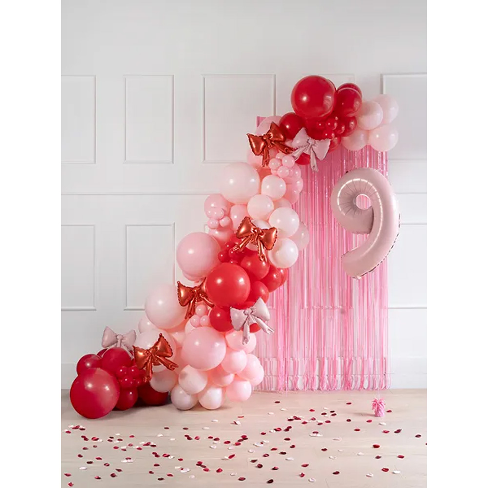 FOIL BALLOONS FOR GARLANDS BOWS RED 25.5X25CM 5PCS - Image 2