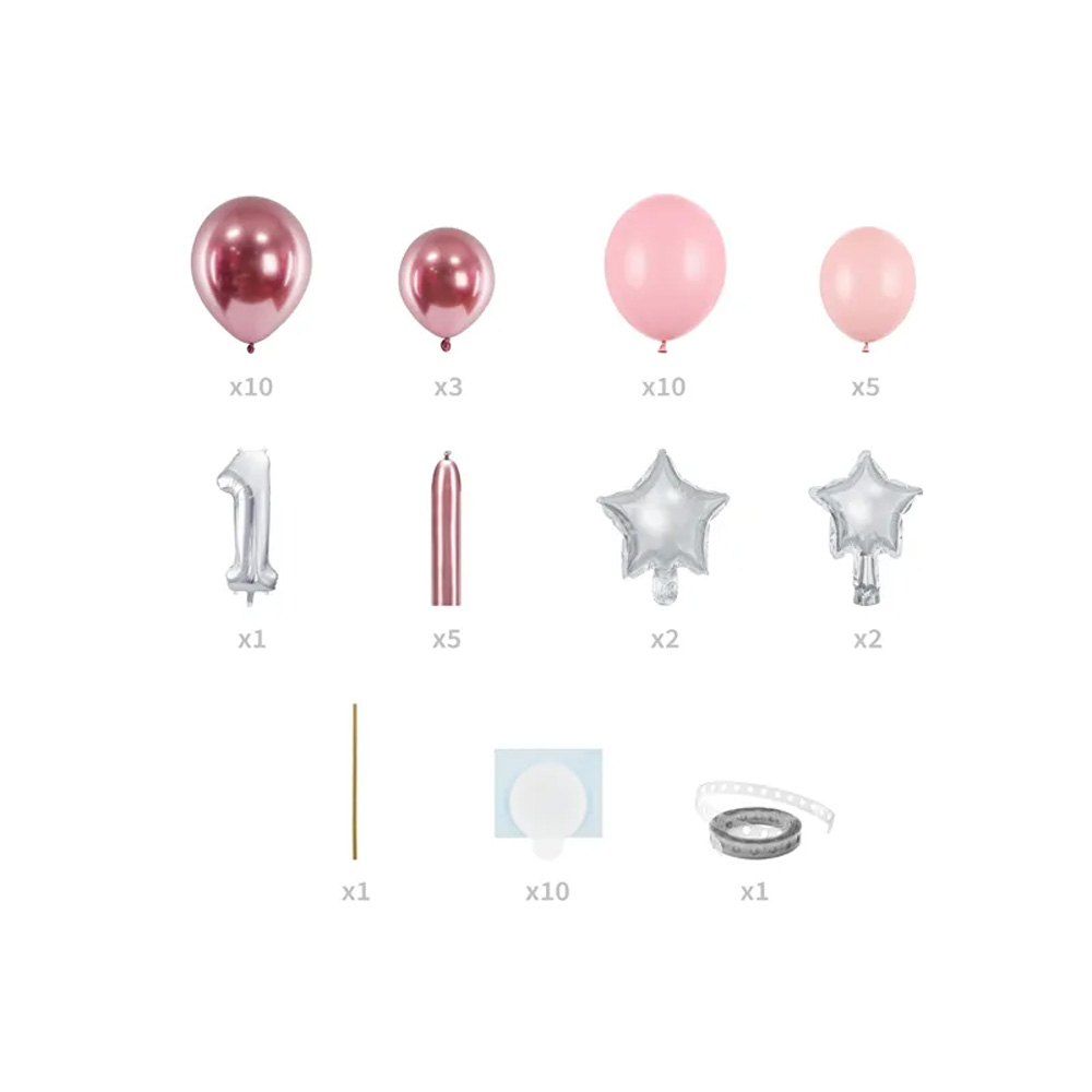 BALLOON BOUQUET NUMBER 1 PINK 90X140CM - Image 2