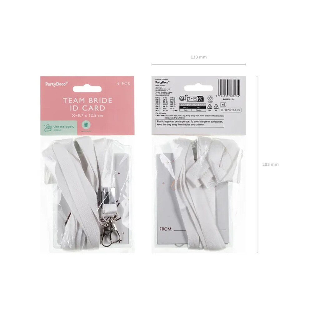 TEAM BRIDE BADGE 87X125CM 4PCS - Image 2