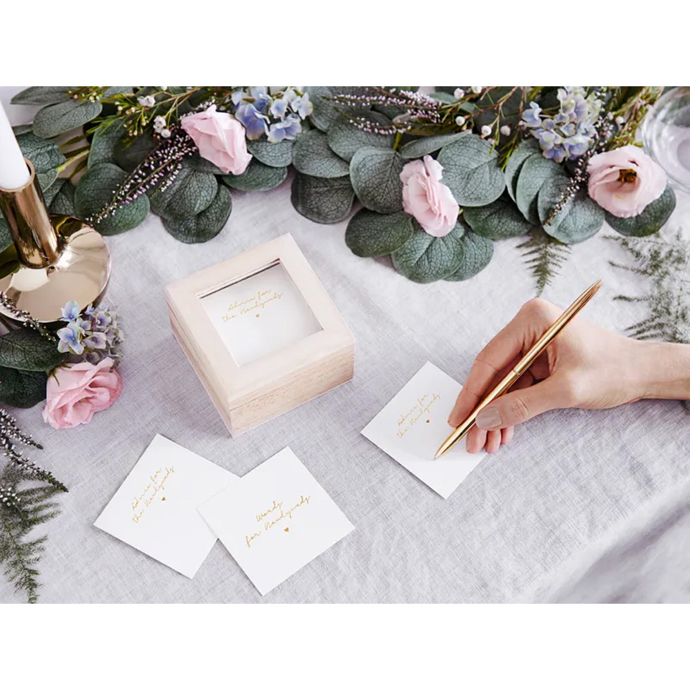 GUEST BOOK WEDDING ADVICE BOX 9.5X9.5X6CM - Image 3