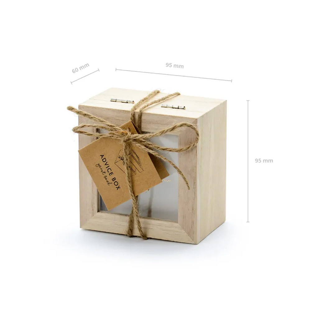 GUEST BOOK WEDDING ADVICE BOX 9.5X9.5X6CM - Image 2