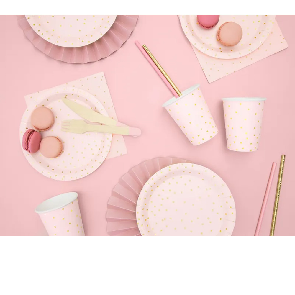 CUPS POLKA DOTS LIGHT PINK 260ML 6PCS - Image 5