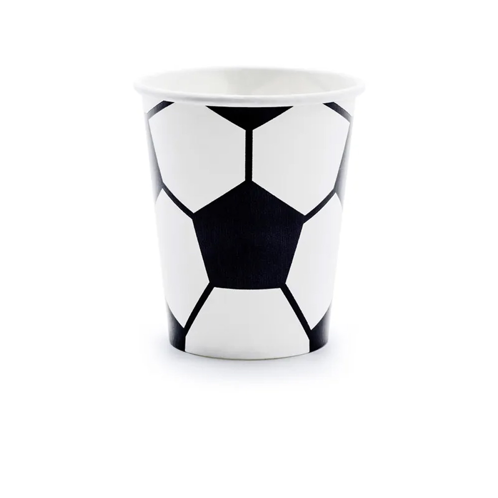 PAPER CUPS FOOTBALL MIX 260ML 6PCS