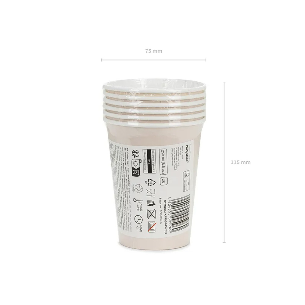 PAPER CUPS 250ML 6PCS - Image 34