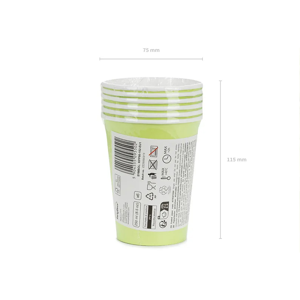 PAPER CUPS 250ML 6PCS - Image 37