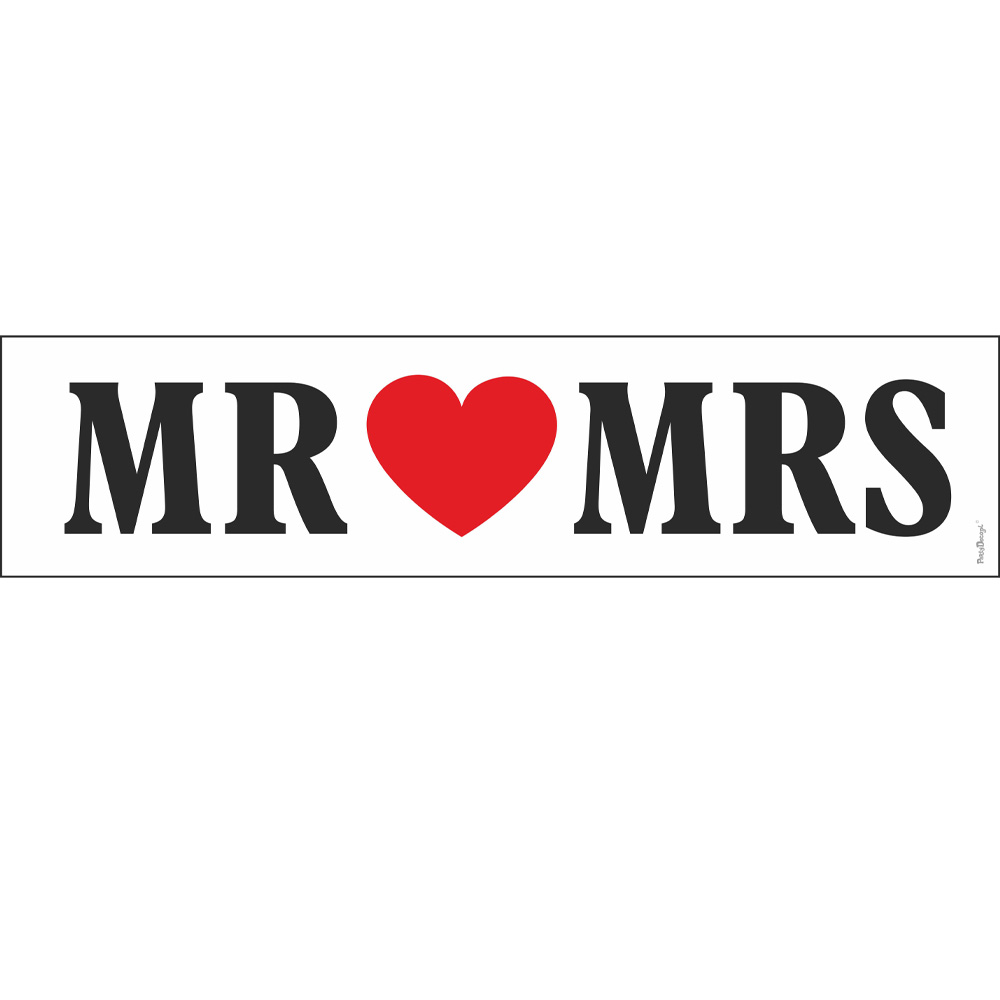 NUMBER PLATES MR&MRS 50X11.5CM