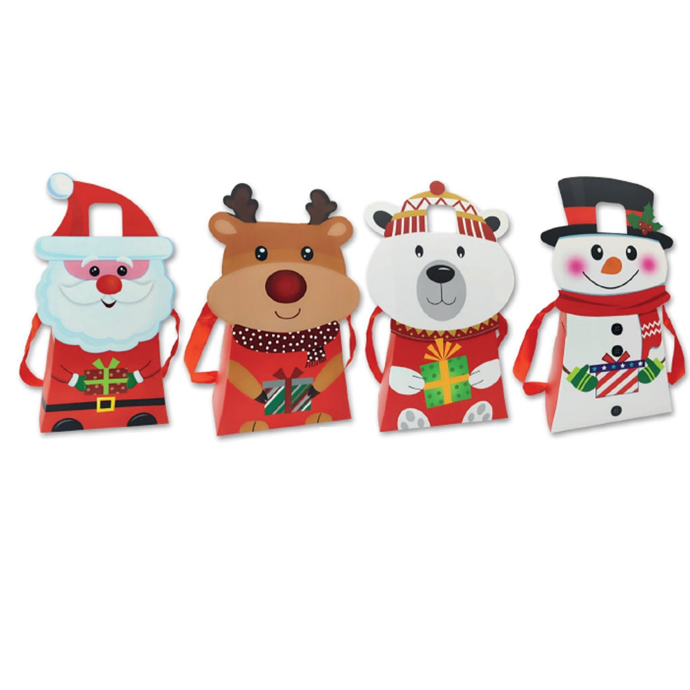 BOX WITH CHRISTMAS FACE ASSORTED 4 MODELS 15X8X21.5CM