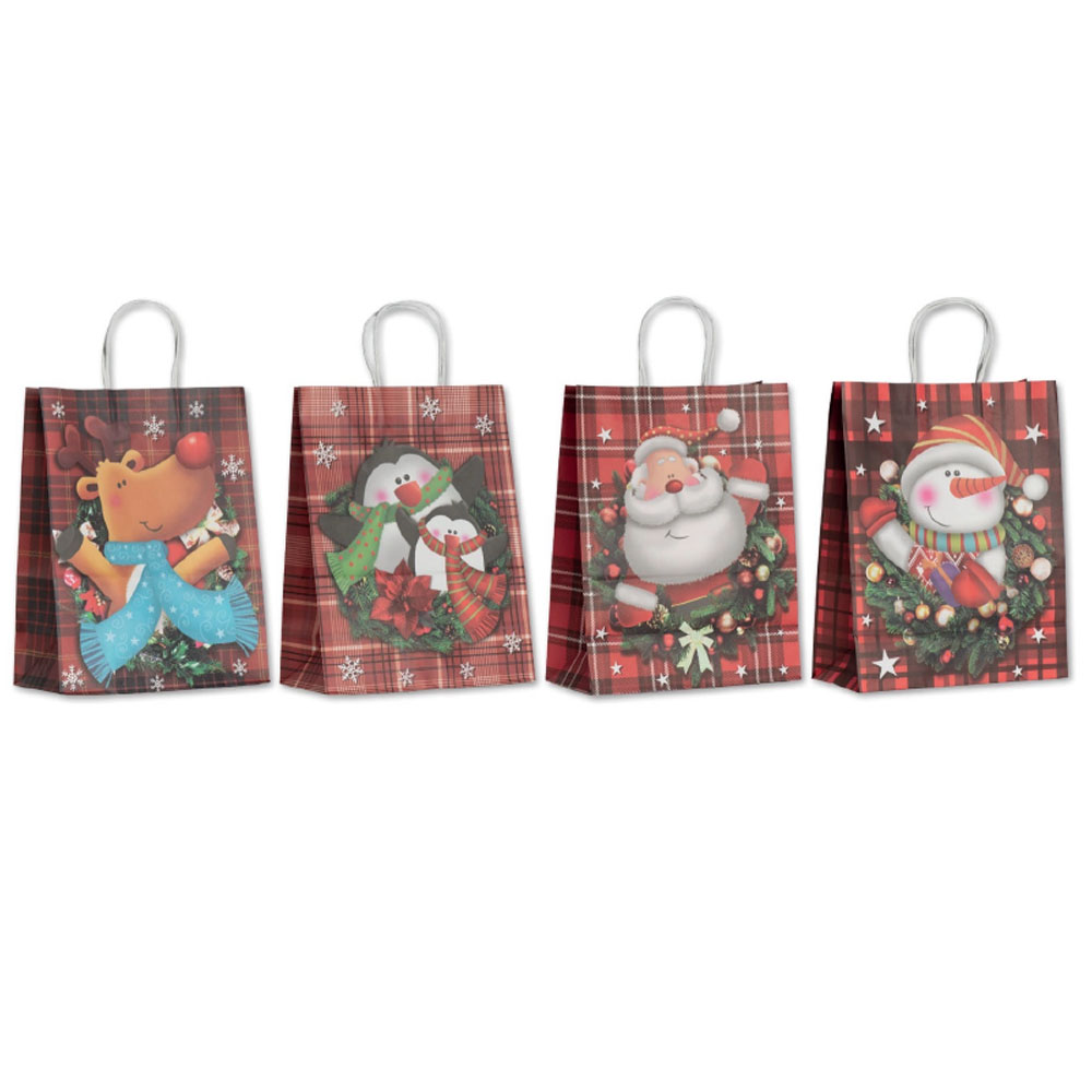 BAG CHRISTMAS ASSORTED 4 MODELS RED
