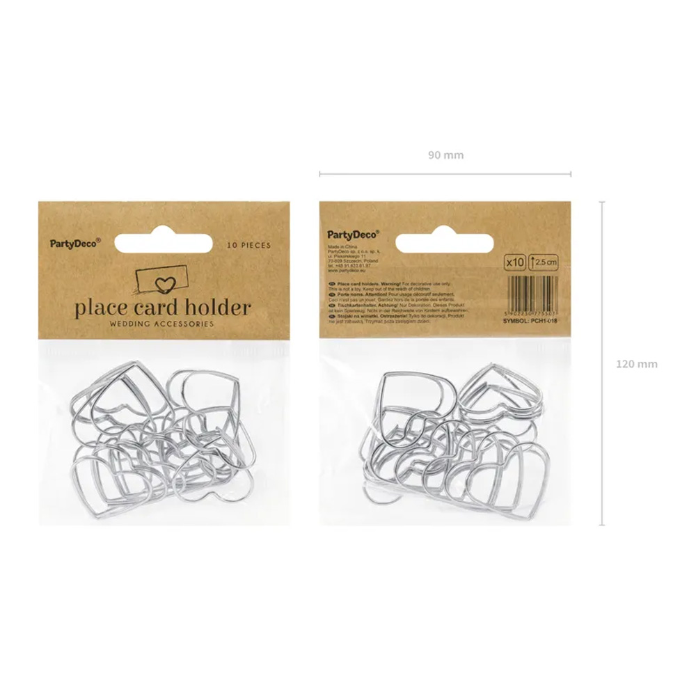 PLACE CARD HOLDERS HEARTS 2.5CM 10PCS - Image 6
