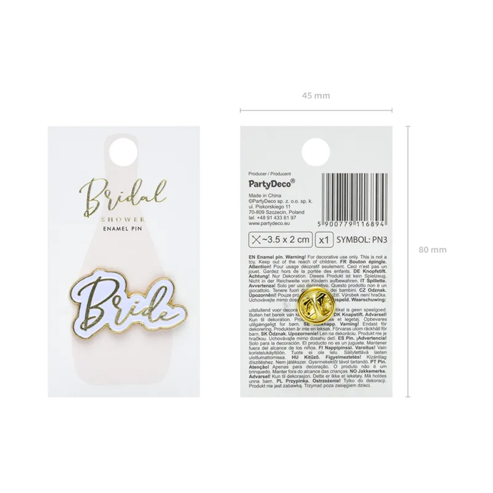 ENAMEL PIN BRIDE 3.5X2CM - Image 4