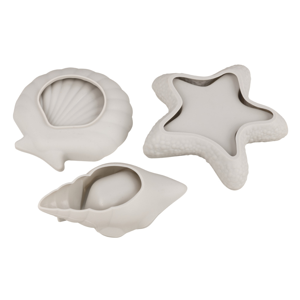 SILICONE MOULD SET STARFISH + SHELLS DECORATIVE BOWLS 3-PART - Image 4