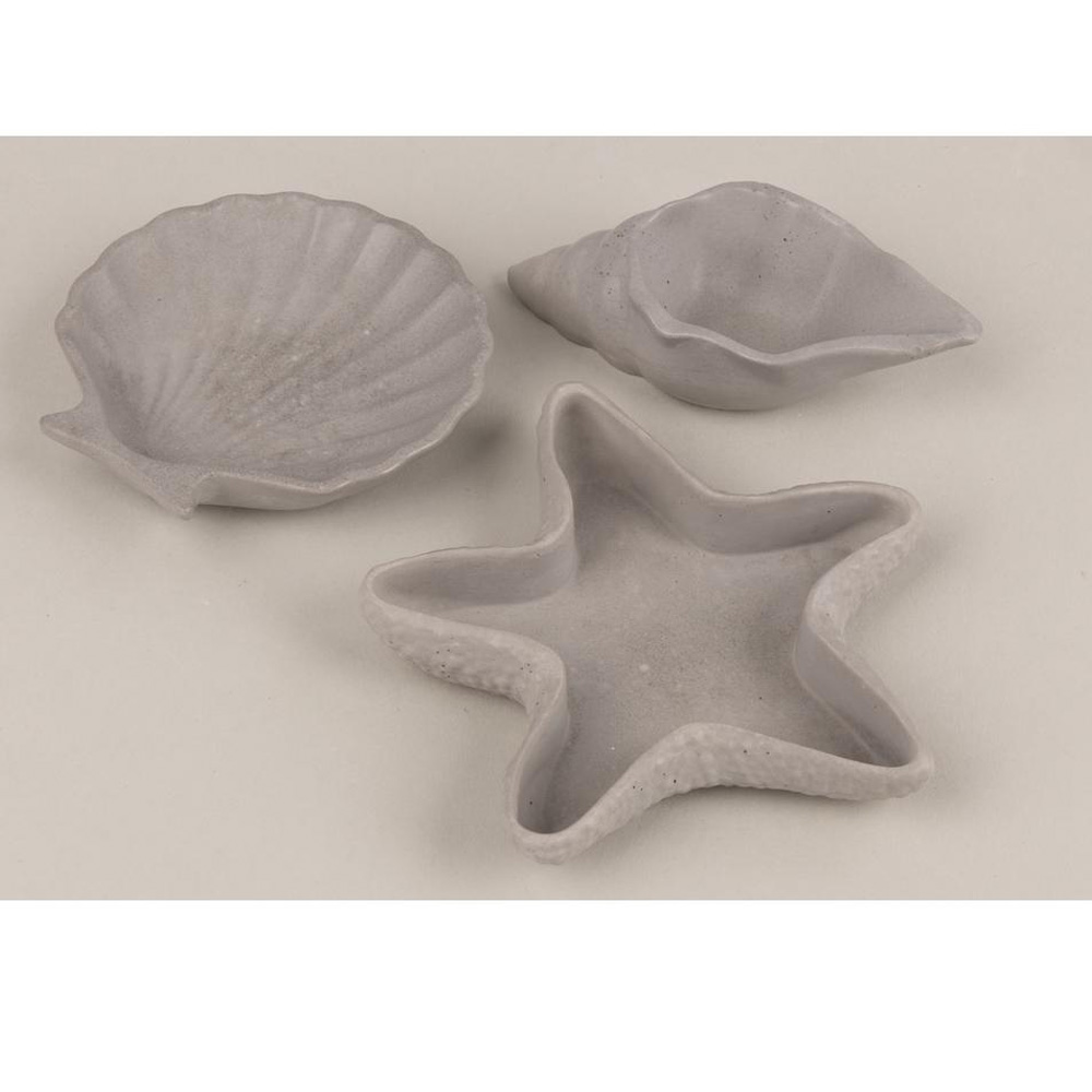SILICONE MOULD SET STARFISH + SHELLS DECORATIVE BOWLS 3-PART - Image 3