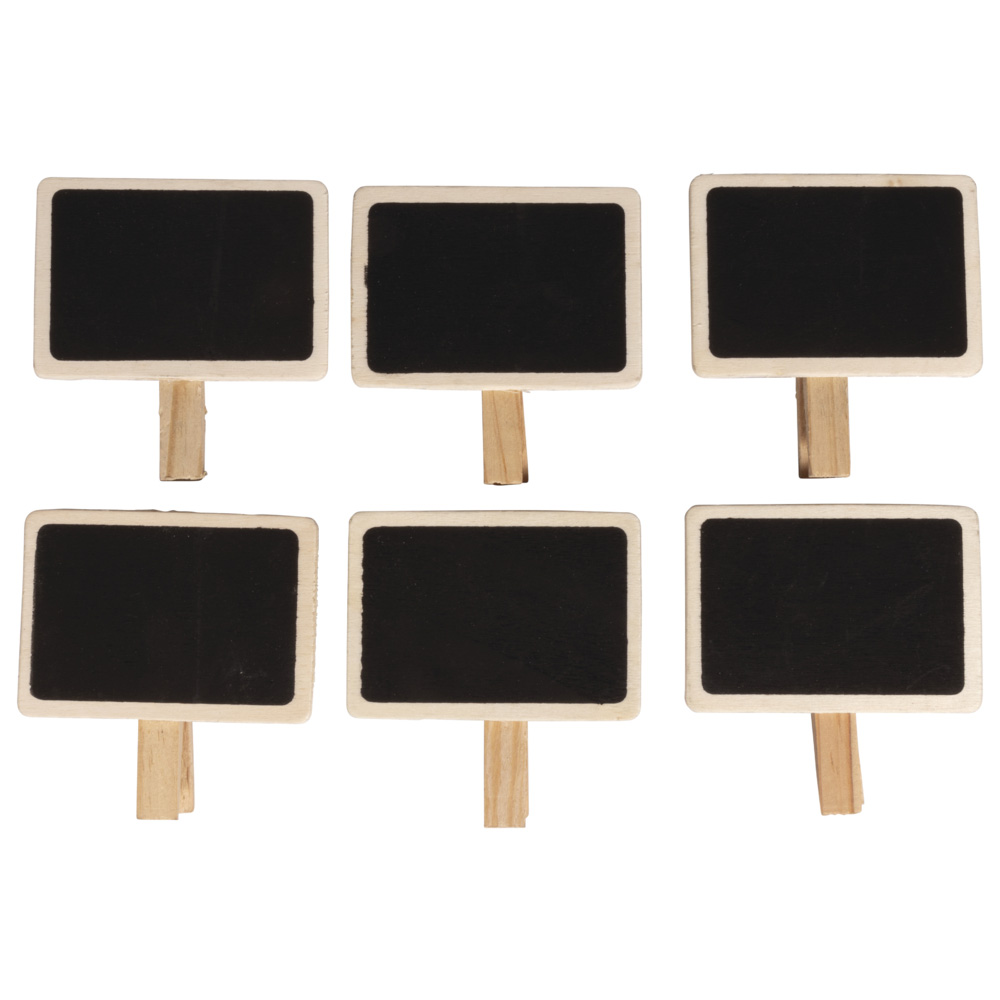 WOODEN MINI BLACKBOARD ON PEG TAG-BAG 6.8X4.8CM