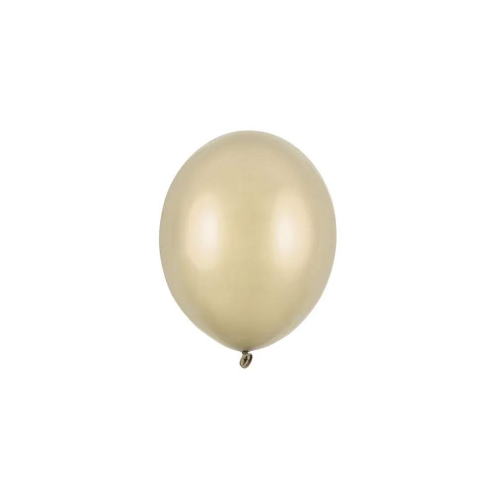 STRONG BALLOONS METALLIC COLD GOLD 12CM 100CPS